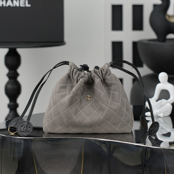 Chanel 2026 Lucky Bag 22cm Taupe Suede