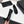 CC 25 Ballet Flat Flower Black Quilted Calfskin
