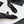 CC 25 Mary Jane White Black Mesh Calfskin