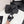 CC 25 Big Bow Mule Black Satin And Sheepskin 368866
