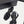 CC 25 Camellia Open Heel Sandals 50mm Black Sheepskin 368813