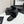 CC furry mule black cowhide and wool 532573
