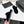 CC furry mule black suede and wool 532575