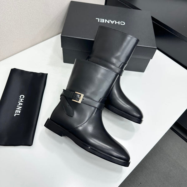 CC 26S Buckle Botines 3cm Black Leather 109271