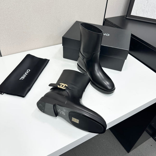 CC 26S Turnlock Botines 3cm Black Leather 109273