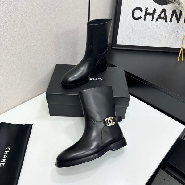 CC 26S Turnlock Botines 3cm Black Leather 109273