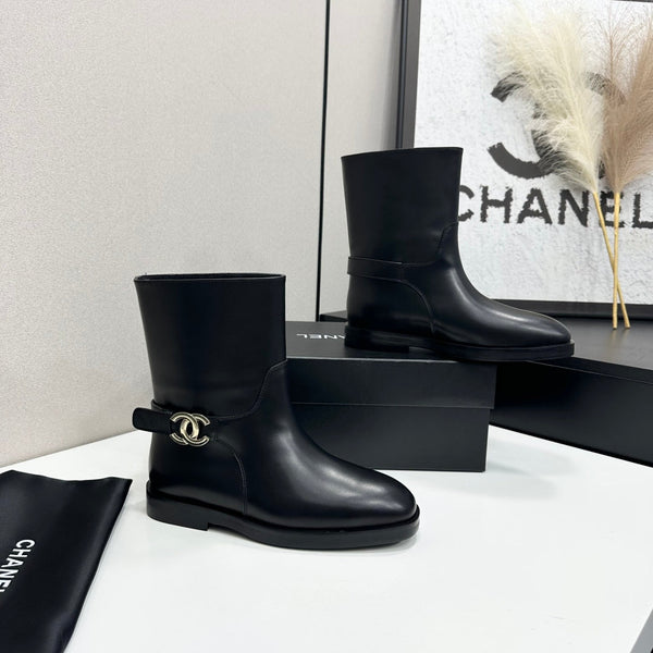 CC 26S Turnlock Botines 3cm Black Leather 109273