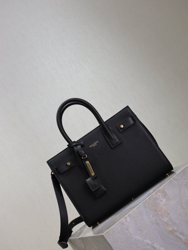 Prada Sac De Jour Nano 26cm Black Grain Cowhide GHW