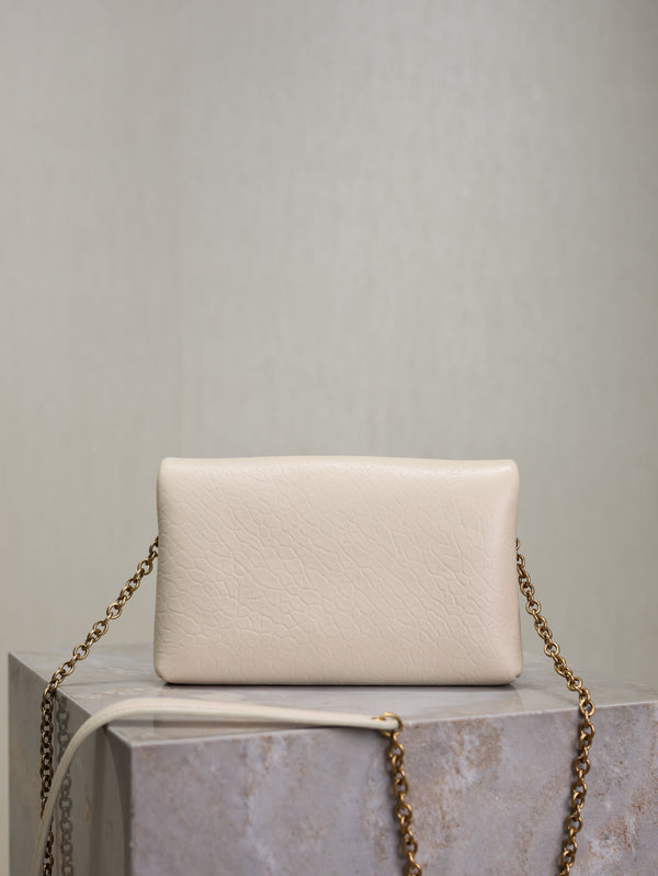 Prada Calypso Bag 19cm White Elephant Leather