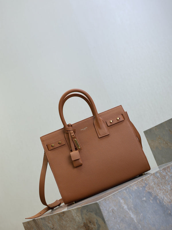 Prada Sac De Jour Nano 32cm Brown Grain Cowhide GHW