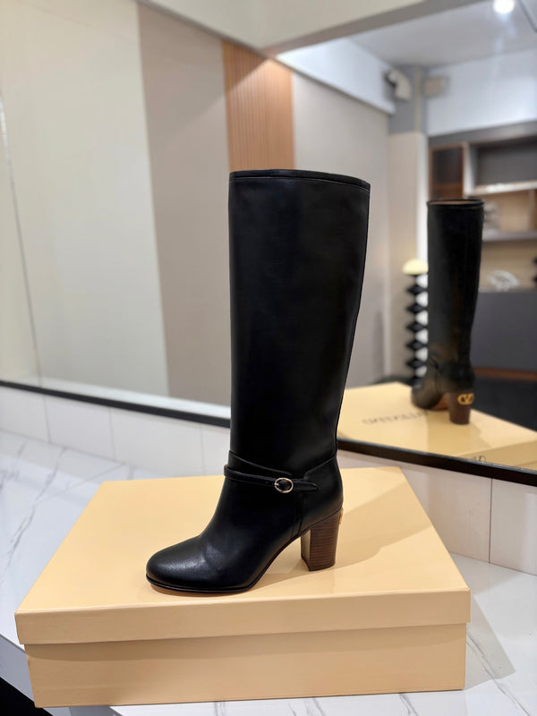 Valentino 2025 Pattie High Boot Black Calfskin 560743