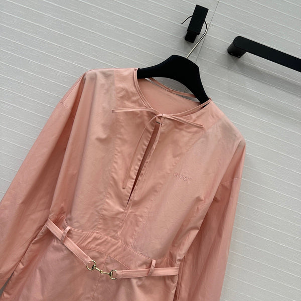 Gucci 25 Shirt Jumpsuit Pink Cotton