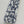 CD 25 Butterfly Coconut Print Tube Dress White Blue Cotton