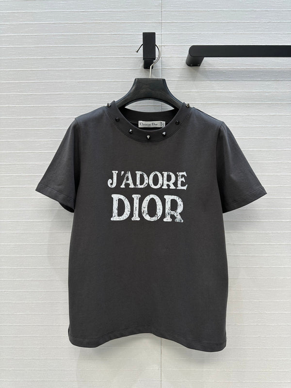 CD 25 J'Adore Dior T-shirt Dark Gray Cotton