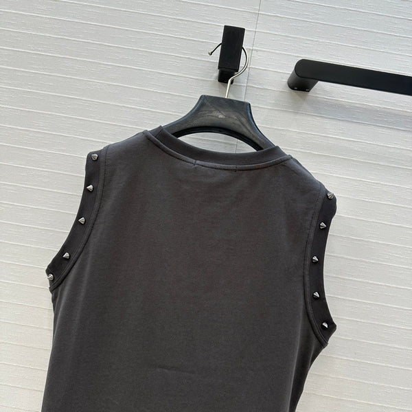CD 25 J'Adore Dior Vest T-shirt Dark Gray Cotton