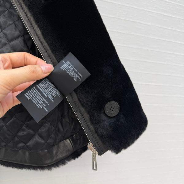 HM 26 Shearling Vest Black Fabric & Fur 428601