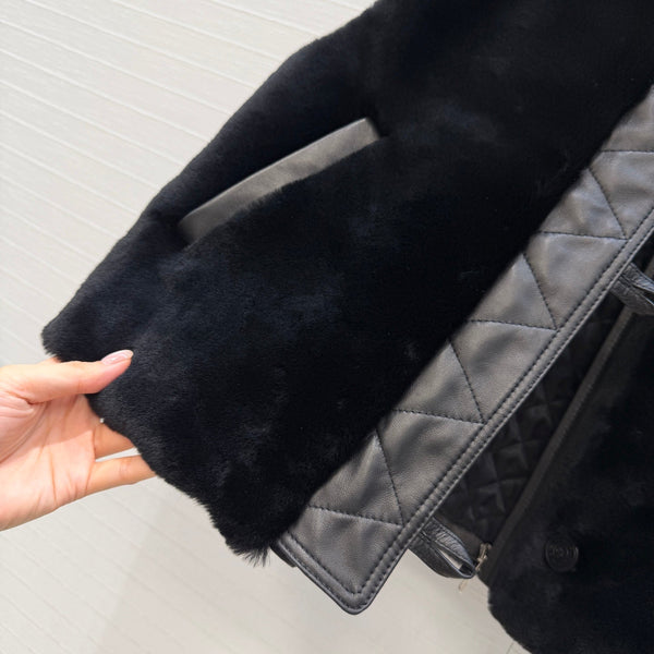 HM 26 Shearling Vest Black Fabric & Fur 428601