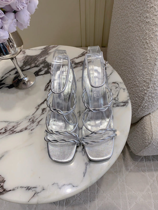 CC 26s Strappy Sandals 7.5cm Sliver Sheepskin 723622