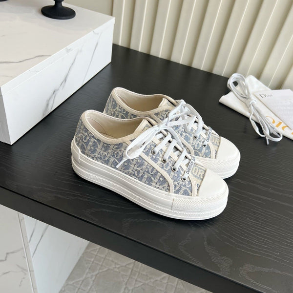 CD Dioriviera Walk'n'Dior Sneaker Wash Blue Cotton 851248