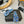 CC Chain Strap Thong Slippers Blue Cloth Sheepskin Velvet 305869