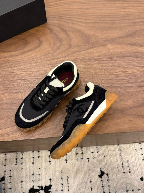 CC 2026 Sneaker Black Fabric Suede Calfskin 676171