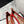 ALAIA PUMP 1 CM IN CHERRY RED SUEDE MIX BLACK CALFSKIN