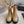CC New Platform Ankle Boots Light Brown Suede Glossy Sheepskin