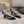 CC FW26 Square Cap Toe Slingback 8.5cm White Black Patent Leather 723686