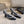 CC FW26 Square Cap Toe Slingback 8.5cm White Black Leather 723687
