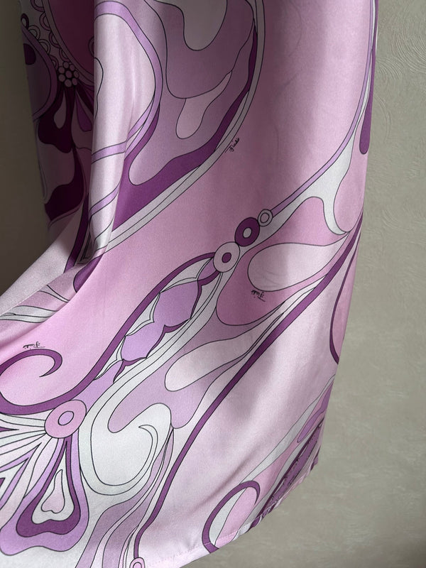 Pucci 26s Stella-Print Silk Pant Purple Silk 391066