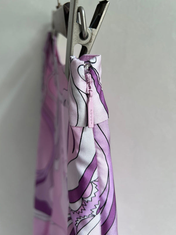 Pucci 26s Stella-Print Silk Pant Purple Silk 391066