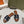 0ran sandal black denim brown calfskin