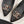 slingbacks 75 black satin multicolor logo