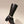 CC 24A Pearl Bow Knee-High Boots 65mm Black Sheepskin 447462
