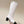 CC 24 FW Knee-High Boots with Chain 70mm White Black Cowhide 447184