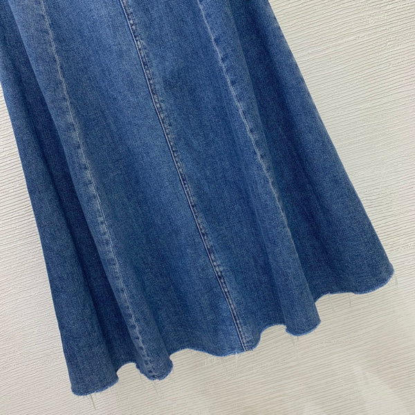 CC 26s Washed Denim Midi Dress 411882