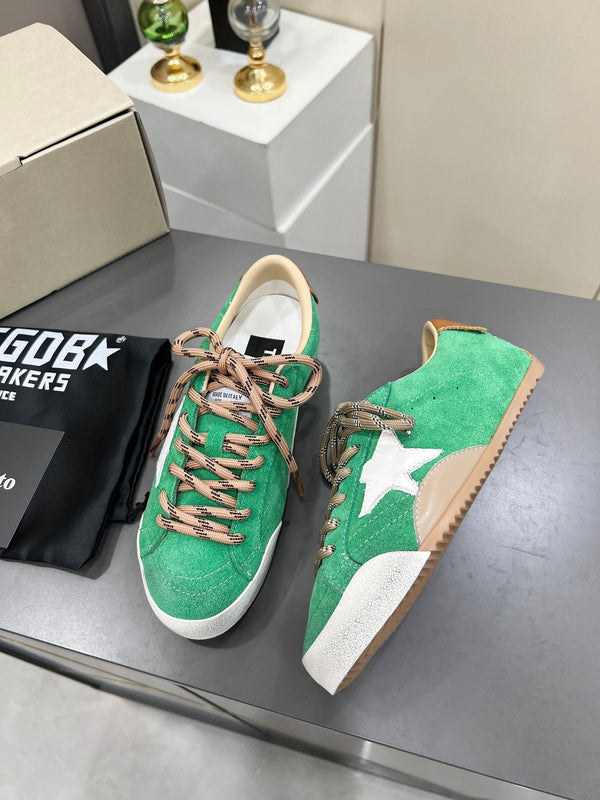 Golden Goose 26s True-Star Sneakers Green Suede 735906