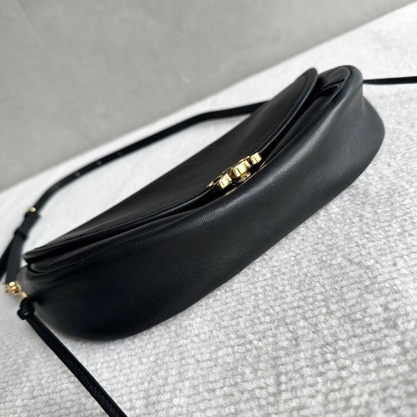 CL Halfmoon Triomphe Small Bag 25cm Black Lambskin