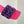 dway heeled slide 35 purple red embroidered cotton