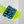 dway slide embroidered blue lime cotton