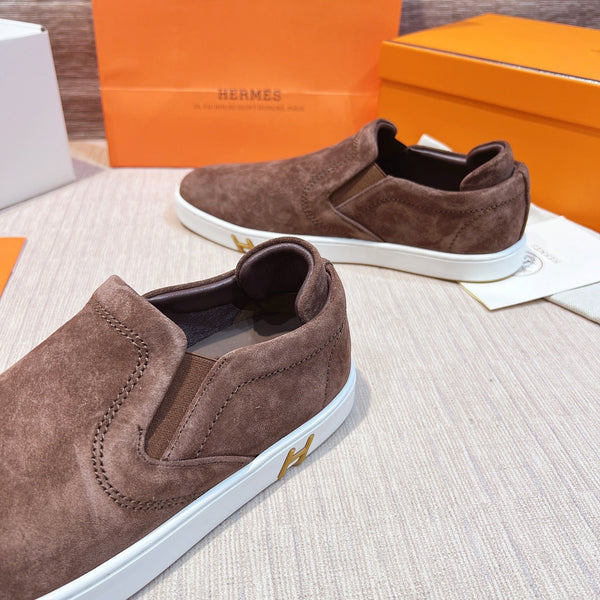 HM Men's 25 Lucky Slip-on Brown Suede 713103