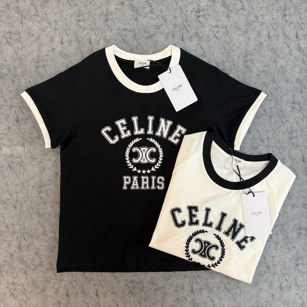 Celine SS26 Fitted short-sleeved T-shirt Cotton 350428