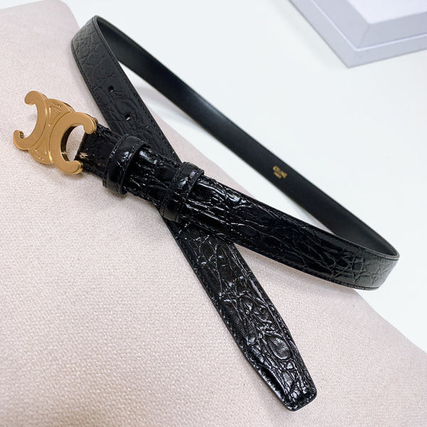 CEL Gold Buckle Belt 18mm Calfskin 176670