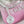 CC HOBO MINI 20CM PINK WHITE LAMBSKIN