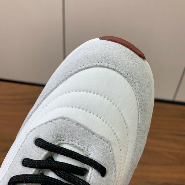 LP 26s Flexy Walk Sneakers 3cm White Suede Shearling 110922