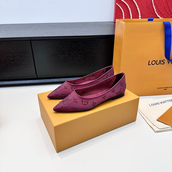 LV GALA High Heels Series Shoes Mulberry Mesh 542216