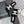 CC 26s Shearling Square Toe Sandals Black White Wool 128094