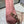 CC Top Handle Long Vanity Case 16cm Light Pink Woven Straw