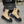 SHORT BOOTS  BEIGE CREAM MIX BLACK SUEDE LAMBSKIN