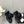 CC 26s Camellia Lug Sole Loafers Black Cotton Suede 673052